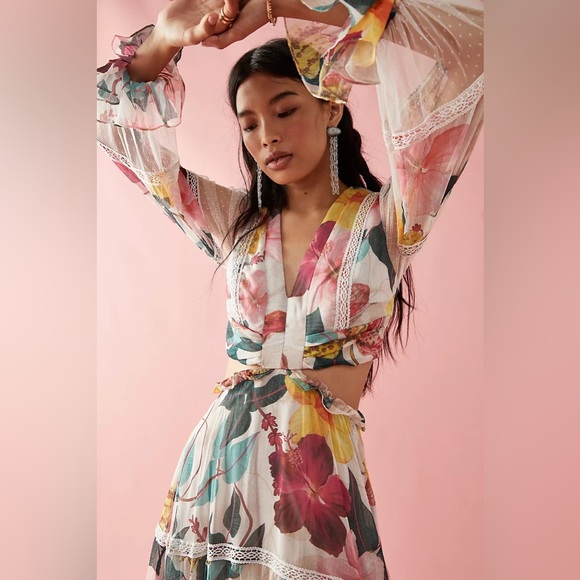 PatBO Lace Trimmed Cutout Maxi Dress - Picture 5 of 11